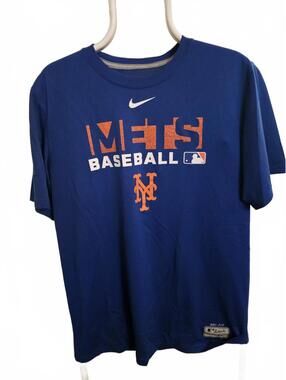 New York Mets - Nike Dry Fit T-shirt - Medium - Blue - EUC